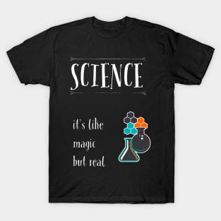 Science is magic black T-Shirt